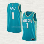 Camiseta Lamelo Ball NO 1 Charlotte Hornets Ciudad 2023-24 Verde