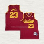 Camiseta LeBron James NO 23 Cleveland Cavaliers Mitchell & Ness Rojo
