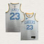 Camiseta LeBron James NO 23 Los Angeles Lakers Classic 2022-23 Blanco