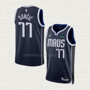 Camiseta Luka Doncic NO 77 Dallas Mavericks Statement 2022-23 Azul