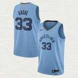 Camiseta Marc Gasol NO 33 Memphis Grizzlies Statement Azul