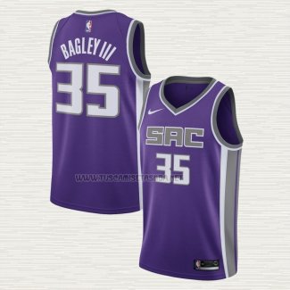 Camiseta Marvin Bagley III NO 35 Sacramento Kings Icon Violeta