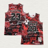 Camiseta Michael Jordan NO 23 Chicago Bulls Mitchell & Ness Lunar New Year Rojo