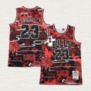 Camiseta Michael Jordan NO 23 Chicago Bulls Mitchell & Ness Lunar New Year Rojo