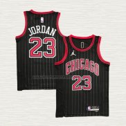 Camiseta Michael Jordan NO 23 Chicago Bulls Statement 2020-21 Negro