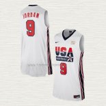 Camiseta Michael Jordan NO 9 USA 1992 Blanco