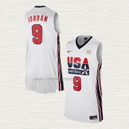 Camiseta Michael Jordan NO 9 USA 1992 Blanco