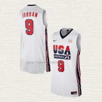 Camiseta Michael Jordan NO 9 USA 1992 Blanco
