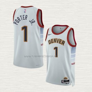 Camiseta Michael Porter JR. NO 1 Denver Nuggets Ciudad 2022-23 Blanco