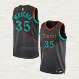 Camiseta Mike Muscala NO 35 Washington Wizards Ciudad 2023-24 Negro