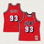 Camiseta NO 93 Miami Heat Mitchell & Ness Bape Rojo