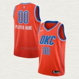 Camiseta Oklahoma City Thunder Personalizada Statement 2019-20 Naranja