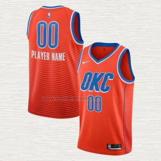 Camiseta Oklahoma City Thunder Personalizada Statement 2019-20 Naranja