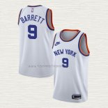 Camiseta RJ Barrett NO 9 New York Knicks 75th Anniversary Blanco