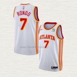 Camiseta Rajon Rondo NO 7 Atlanta Hawks Association 2020-21 Blanco