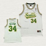 Camiseta Ray Allen NO 34 Seattle SuperSonics Historic Blanco