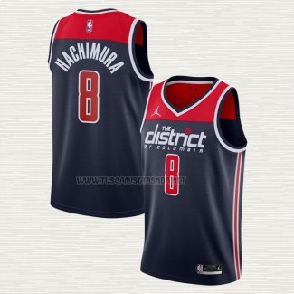 Camiseta Rui Hachimura NO 8 Washington Wizards Statement 2020-21 Azul