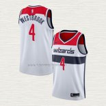Camiseta Russell Westbrook NO 4 Washington Wizards Association 2020-21 Blanco