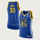 Camiseta Stephen Curry NO 30 Mujer Golden State Warriors Icon 2017-18 Azul
