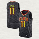 Camiseta Trae Young NO 11 Atlanta Hawks Icon 2018 Negro