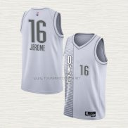 Camiseta Ty Jerome NO 16 Oklahoma City Thunder Ciudad 2021-22 Blanco