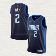 Camiseta Tyler Bey NO 2 Dallas Mavericks Earned 2020-21 Azul