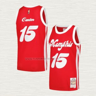 Camiseta Vince Carter NO 15 Memphis Grizzlies Mitchell & Ness 2015-16 Rojo