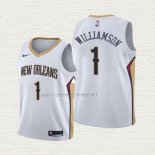 Camiseta Zion Williamson NO 1 Nino New Orleans Pelicans Association 2019-20 Blanco