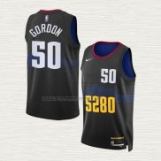 Camiseta Aaron Gordon NO 50 Denver Nuggets Ciudad 2023-24 Negro