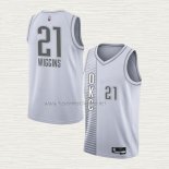 Camiseta Aaron Wiggins NO 21 Oklahoma City Thunder Ciudad 2021-22 Blanco