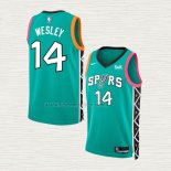 Camiseta Blake Wesley NO 14 San Antonio Spurs Ciudad 2022-23 Verde