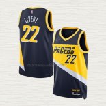 Camiseta Caris LeVert NO 22 Indiana Pacers Ciudad 2021-22 Azul