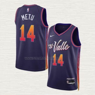 Camiseta Chimezie Metu NO 14 Phoenix Suns Ciudad 2023-24 Violeta
