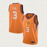 Camiseta Chris Paul NO 3 Phoenix Suns Statement 2020-21 Naranja