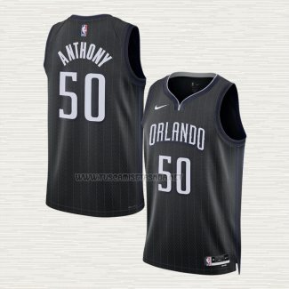 Camiseta Cole Anthony NO 50 Orlando Magic Ciudad 2022-23 Negro