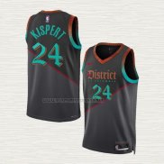 Camiseta Corey Kispert NO 24 Washington Wizards Ciudad 2023-24 Negro