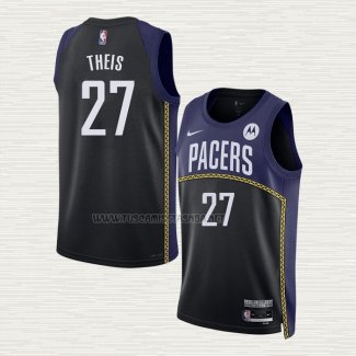 Camiseta Daniel Theis NO 27 Indiana Pacers Ciudad 2022-23 Azul