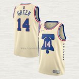 Camiseta Danny Green NO 14 Philadelphia 76ers Earned 2020-21 Crema
