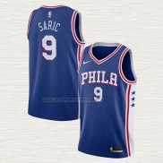 Camiseta Dario Saric NO 9 Philadelphia 76ers Icon Azul