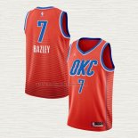 Camiseta Darius Bazley NO 7 Oklahoma City Thunder Statement 2021 Naranja