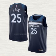 Camiseta Derrick Rose NO 25 Minnesota Timberwolves Icon Azul