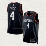 Camiseta Derrick Rose NO 4 New York Knicks Select Series Negro