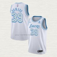 Camiseta Dwight Howard NO 39 Los Angeles Lakers Ciudad 2021-22 Blanco