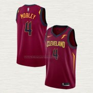 Camiseta Evan Mobley NO 4 Cleveland Cavaliers Icon Rojo