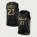 Camiseta Fred Vanvleet NO 23 Toronto Raptors Ciudad 2019-20 Negro