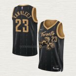 Camiseta Fred Vanvleet NO 23 Toronto Raptors Ciudad 2021-22 Negro