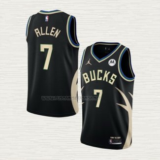 Camiseta Grayson Allen NO 7 Milwaukee Bucks Statement 2022-23 Negro