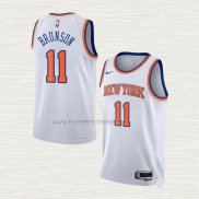 Camiseta Jalen Brunson NO 11 New York Knicks Association 2022-23 Blanco