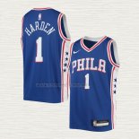 Camiseta James Harden NO 1 Nino Philadelphia 76ers Icon Azul