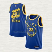 Camiseta James Wiseman NO 33 Golden State Warriors Hardwood Classics 2020 Azul